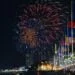Fireworks on the riverside of Phnom Penh during new year celebration 2022Countdown in Cambodia